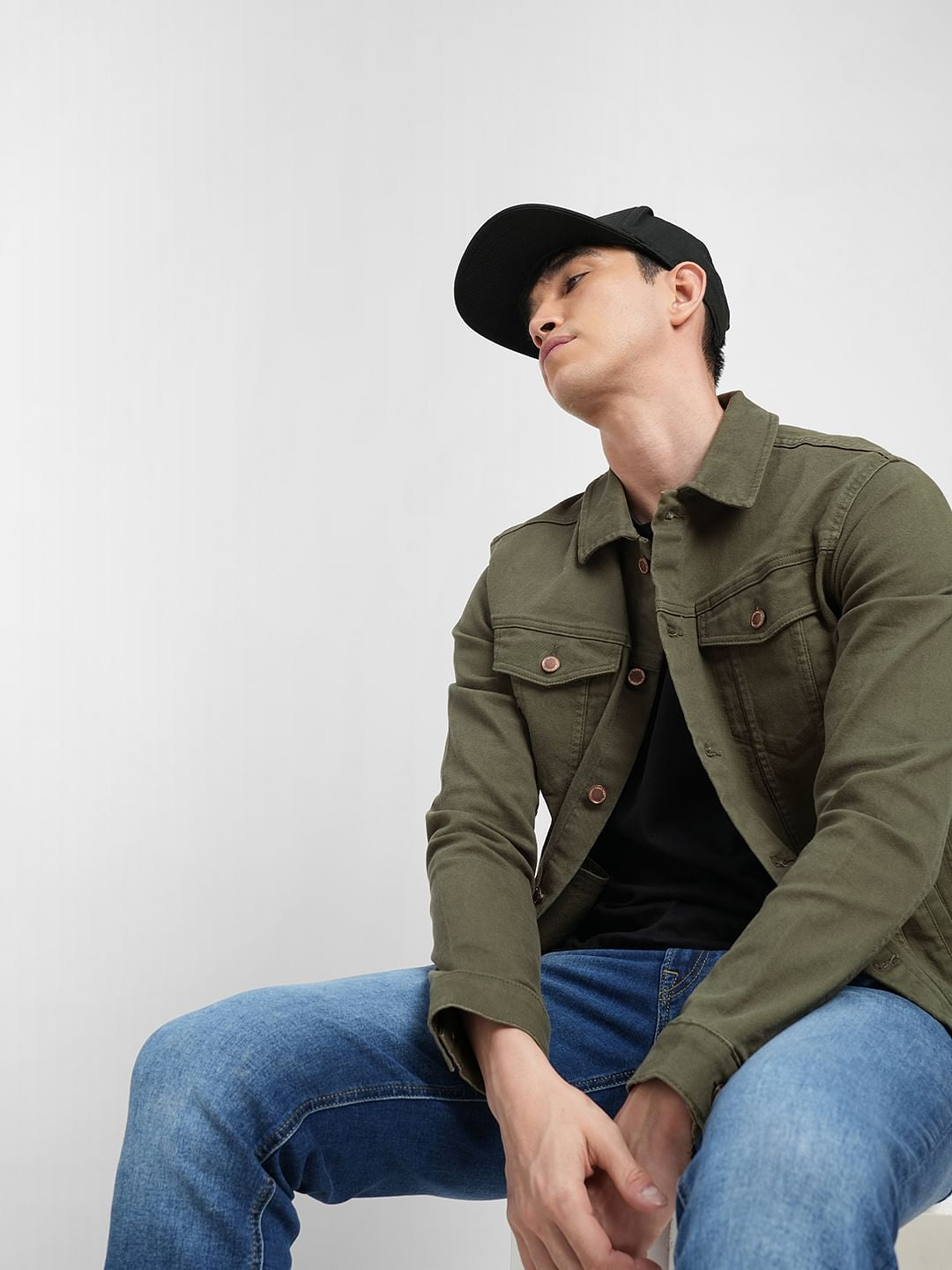 Green Trucker Denim Jacket - S
