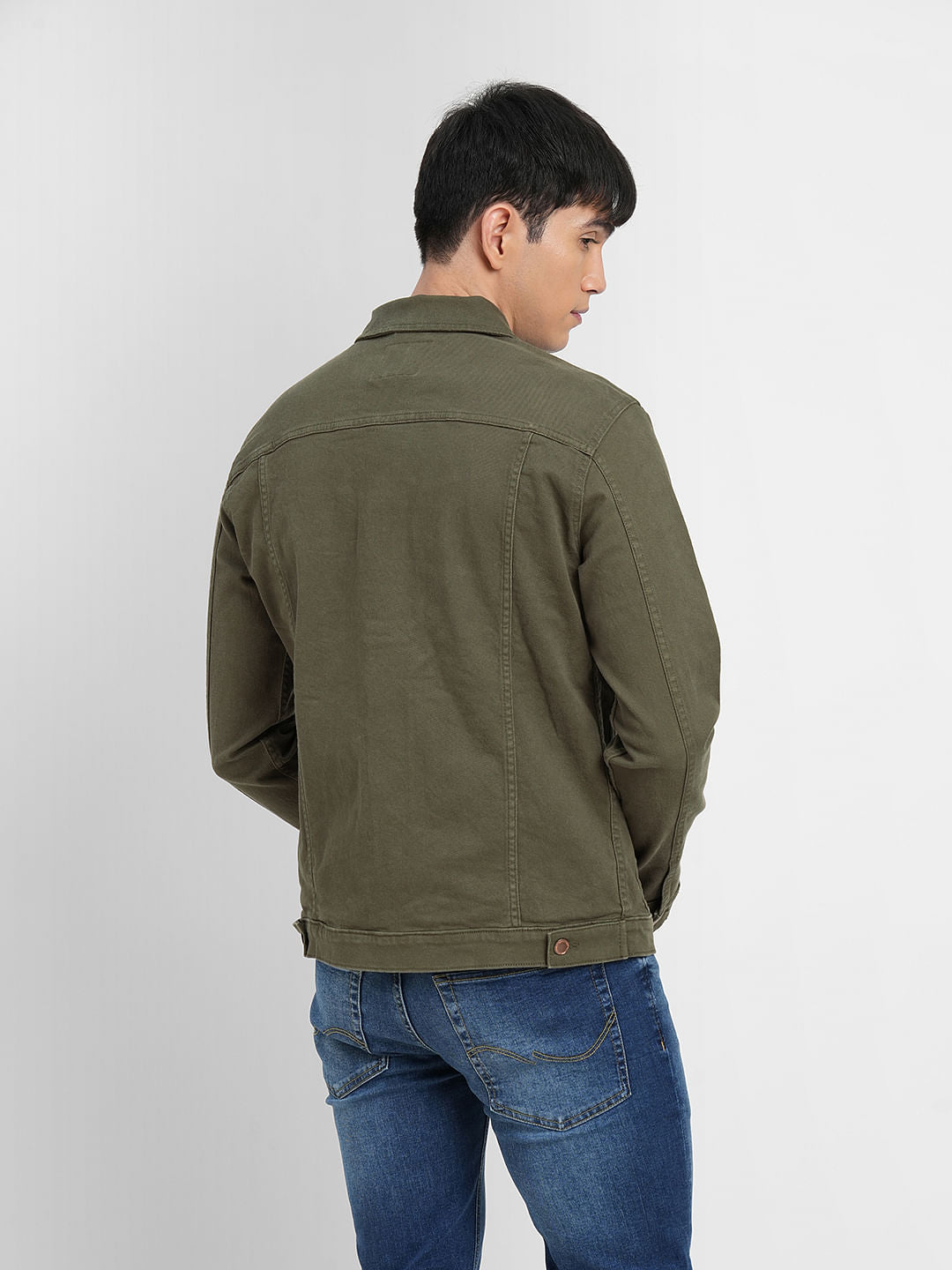 Green Trucker Denim Jacket