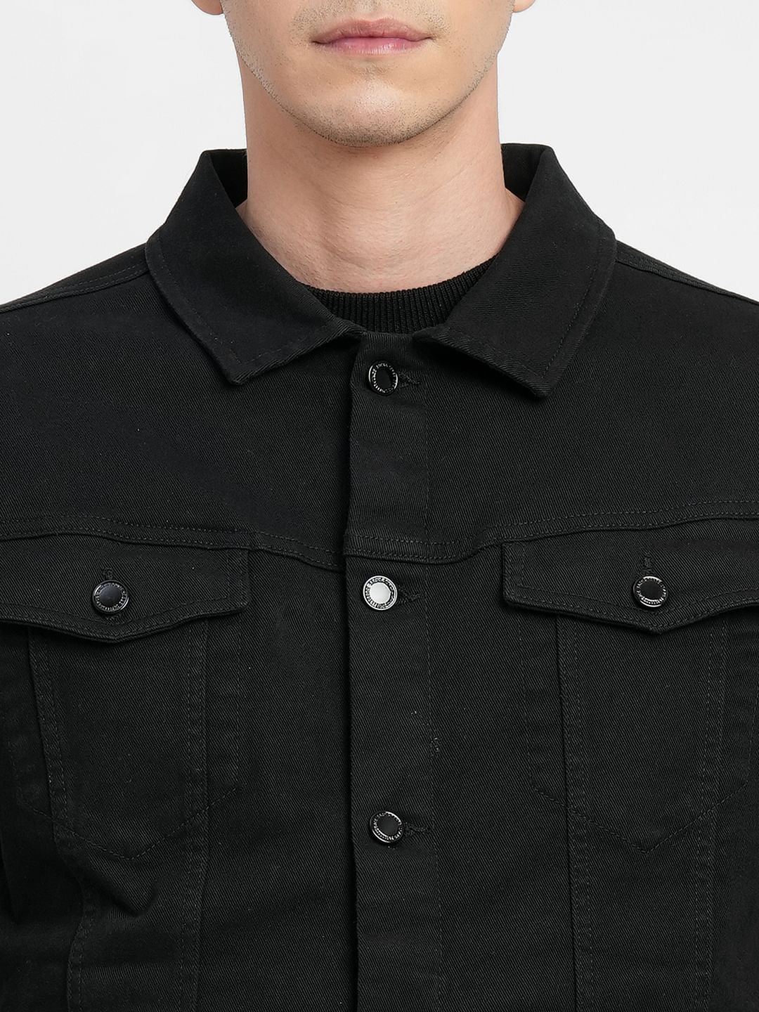 Black Trucker Denim Jacket