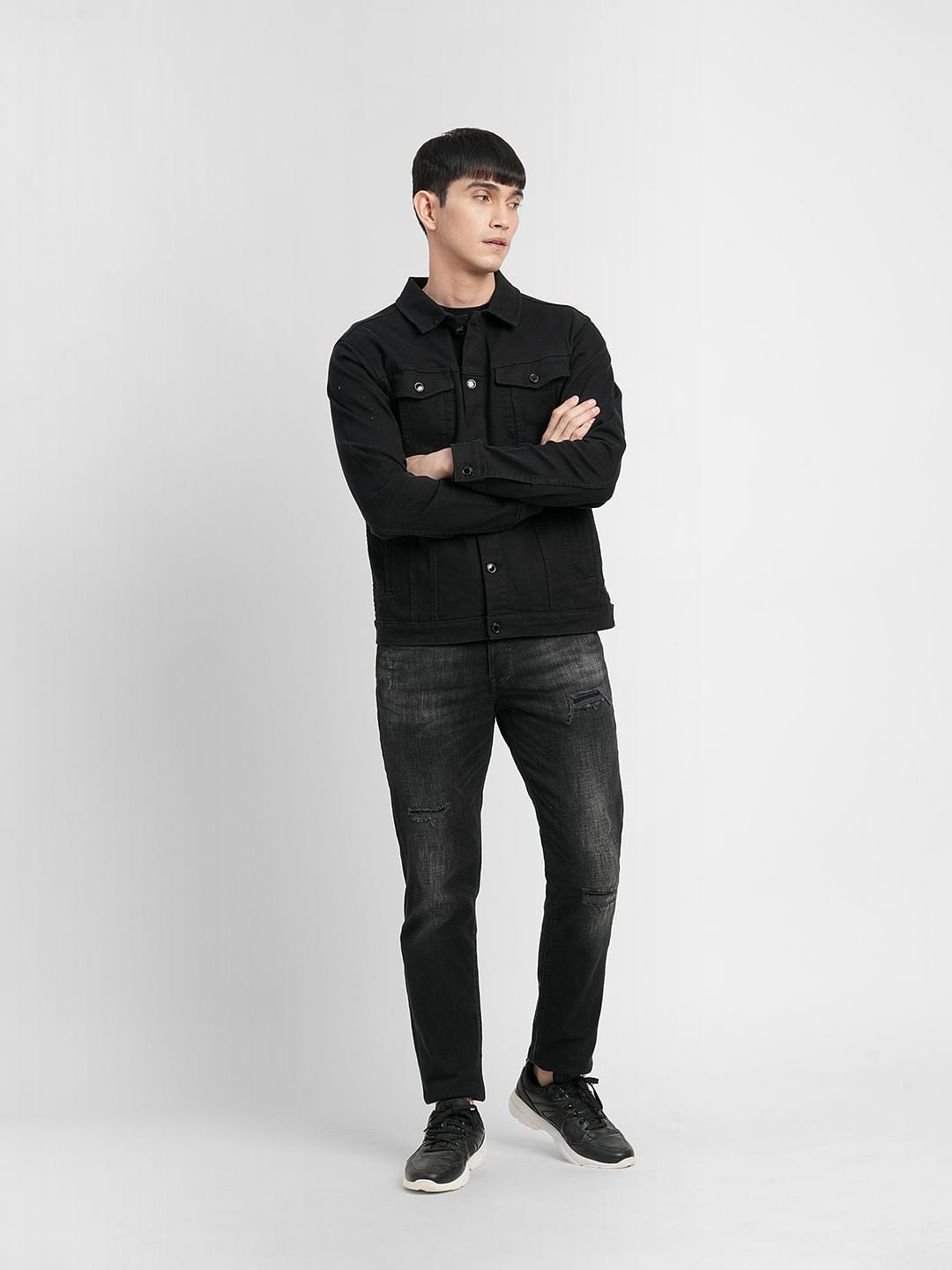 Black Trucker Denim Jacket