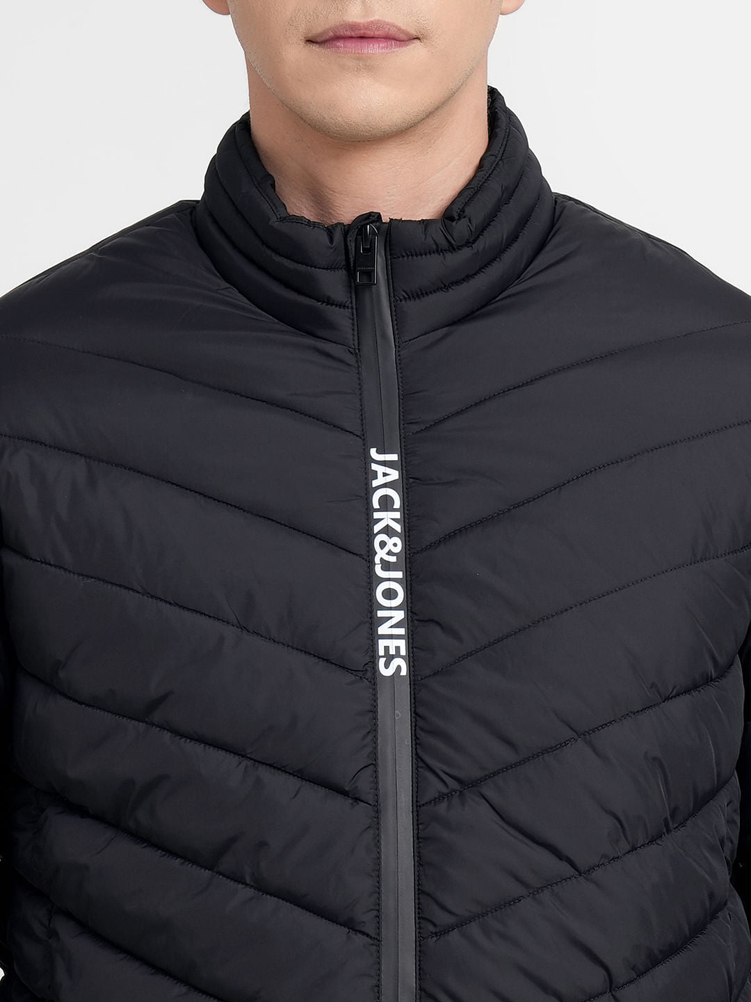 Black High Neck Puffer Jacket