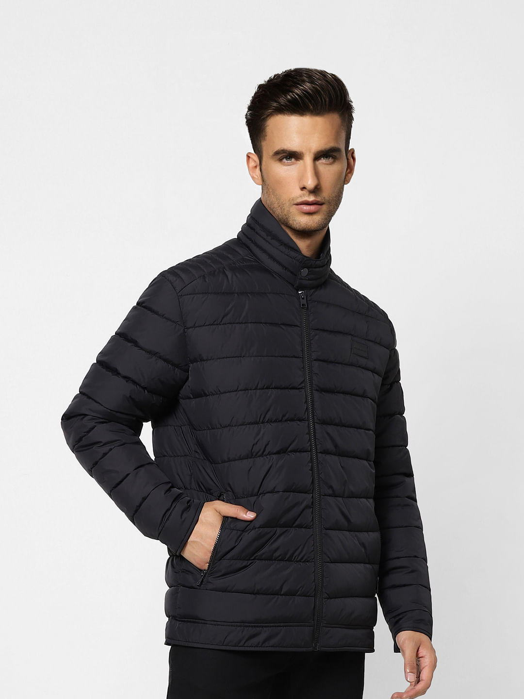 Black Quilted Puffer Jacket