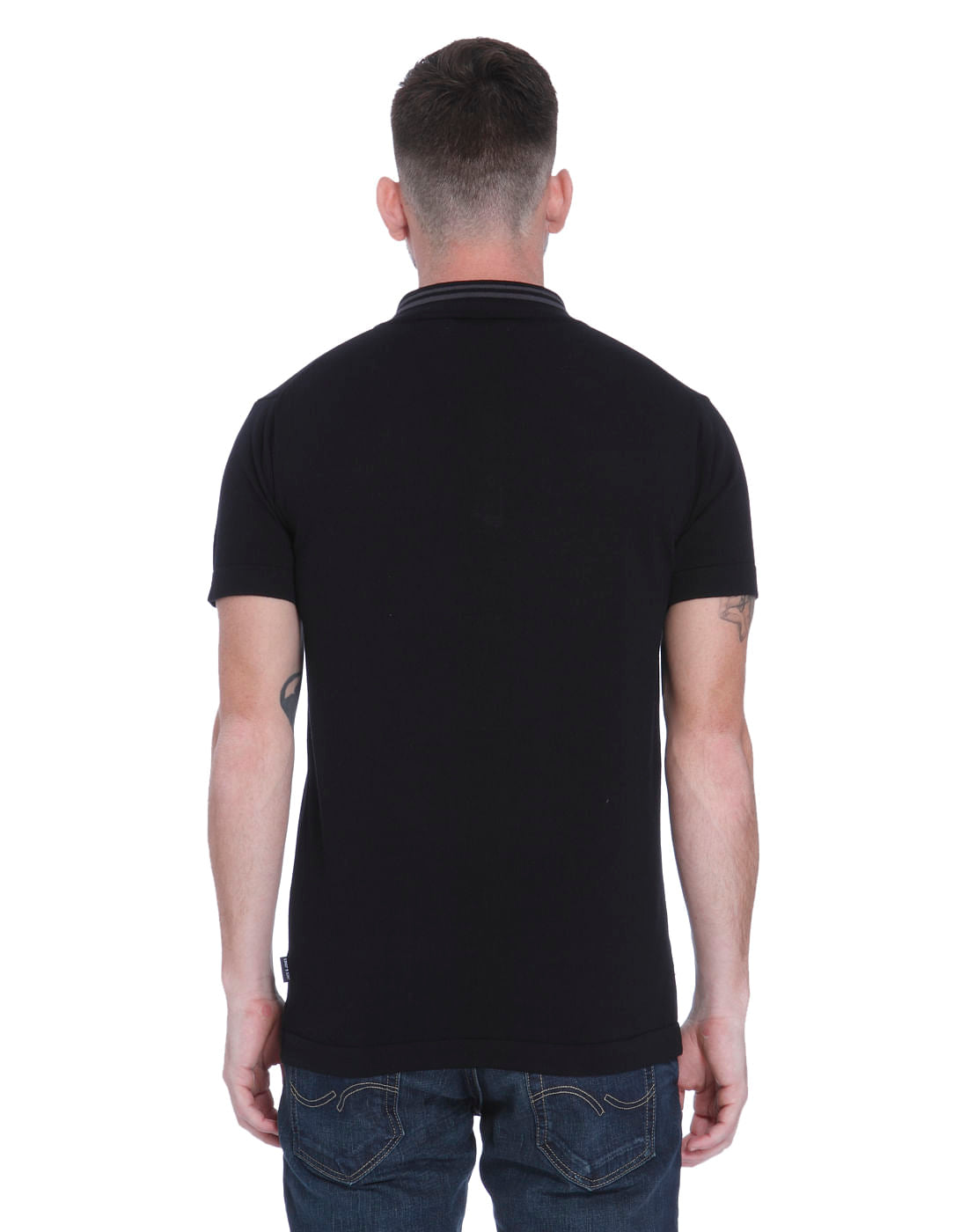 Black Polo Neck T-shirt