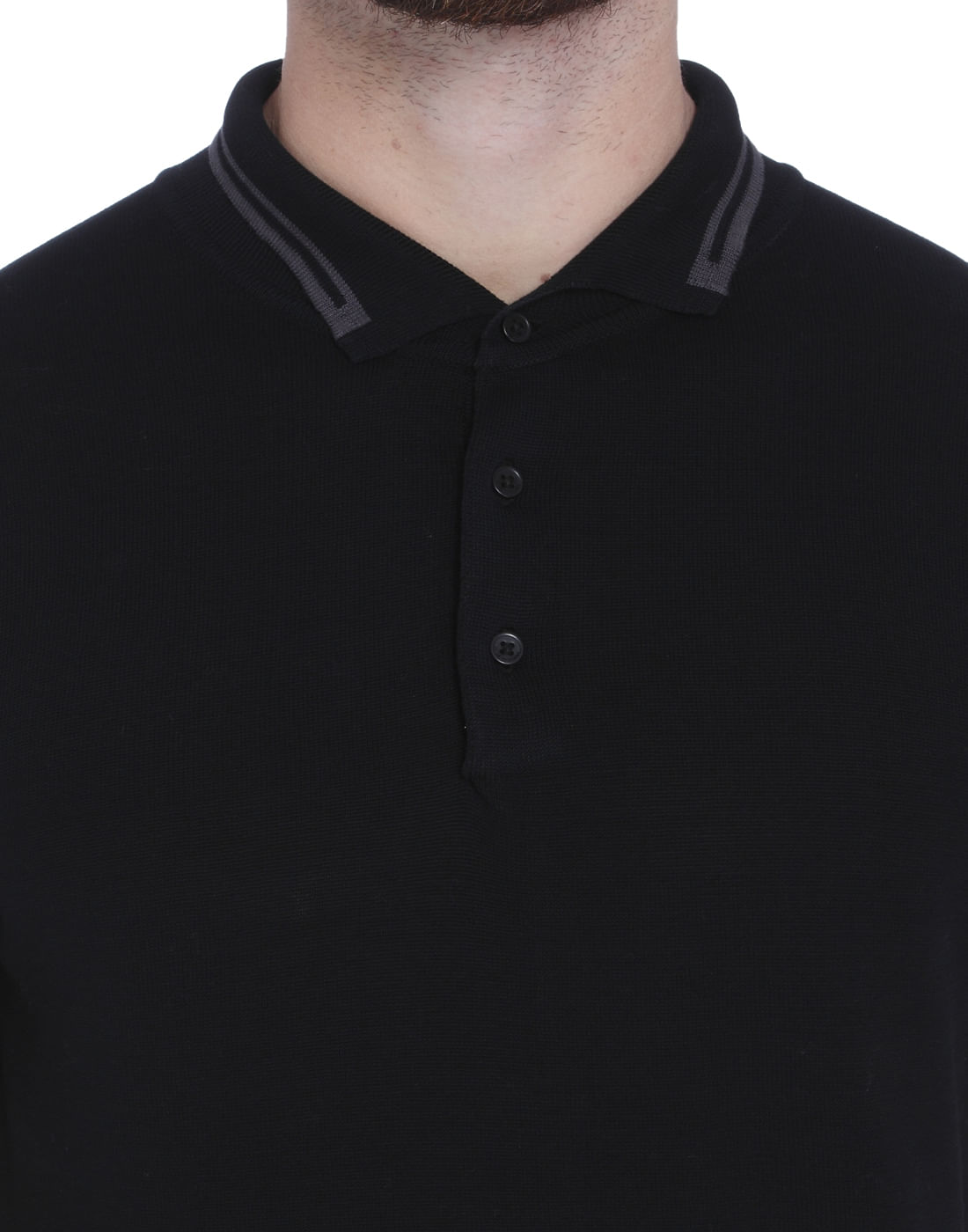 Black Polo Neck T-shirt