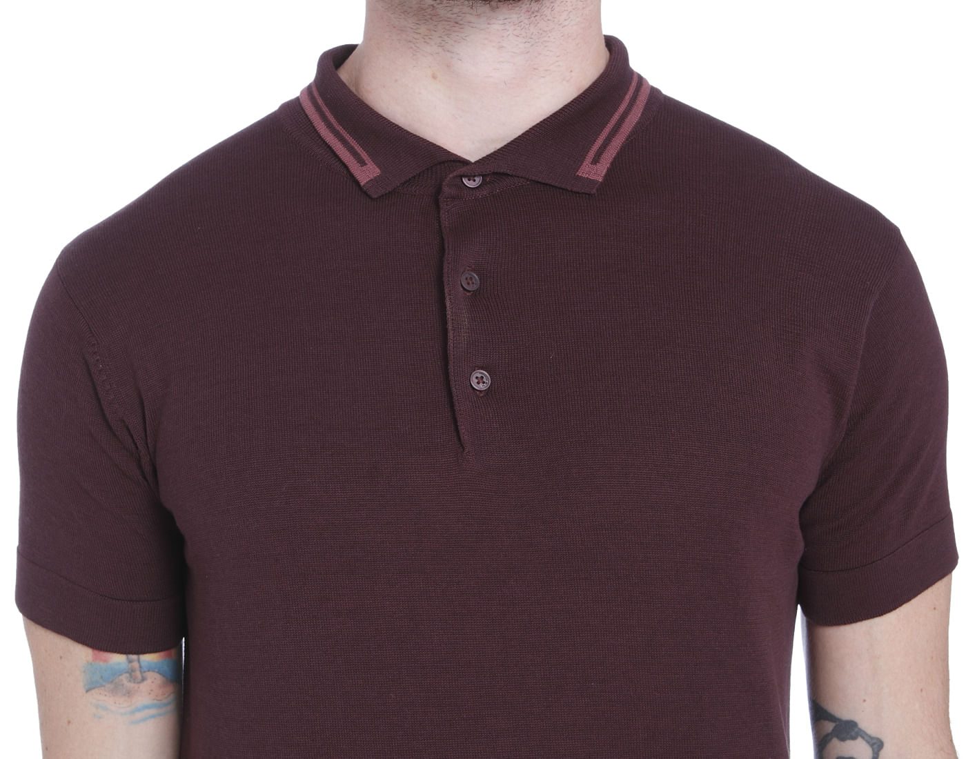 Red Polo Neck T-shirt