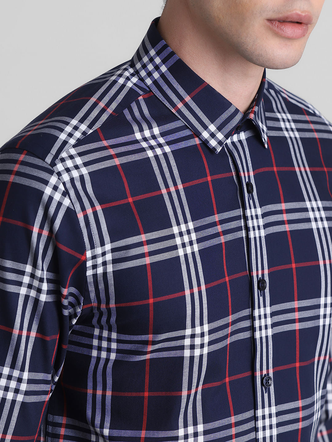 Blue Check Full Sleeves Shirt