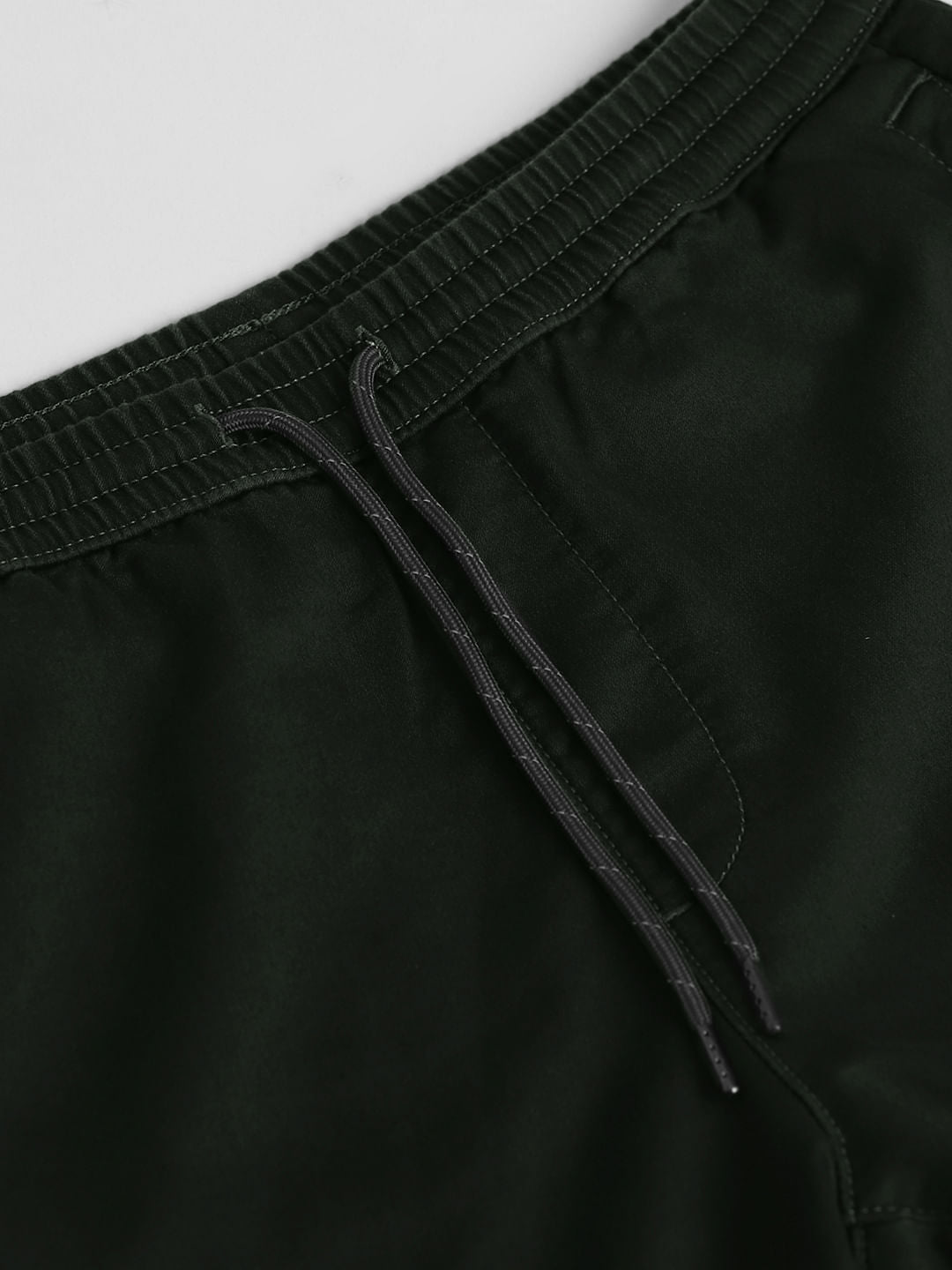 Green Mid Rise Cargo Pants