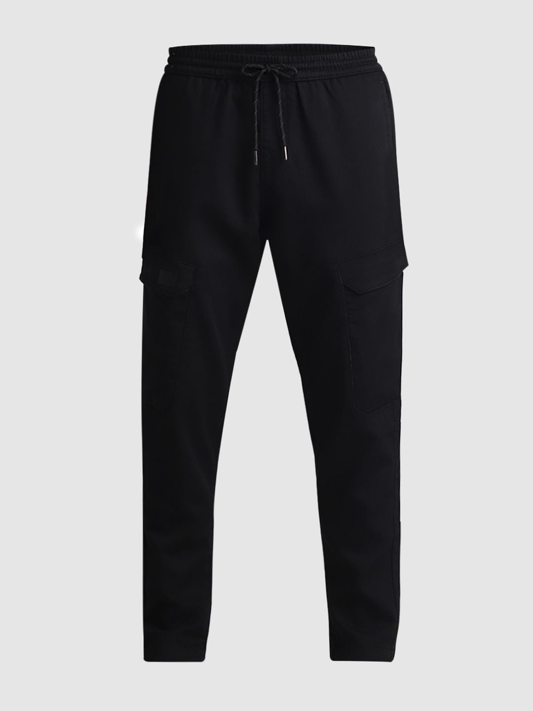 Black Mid Rise Cargos