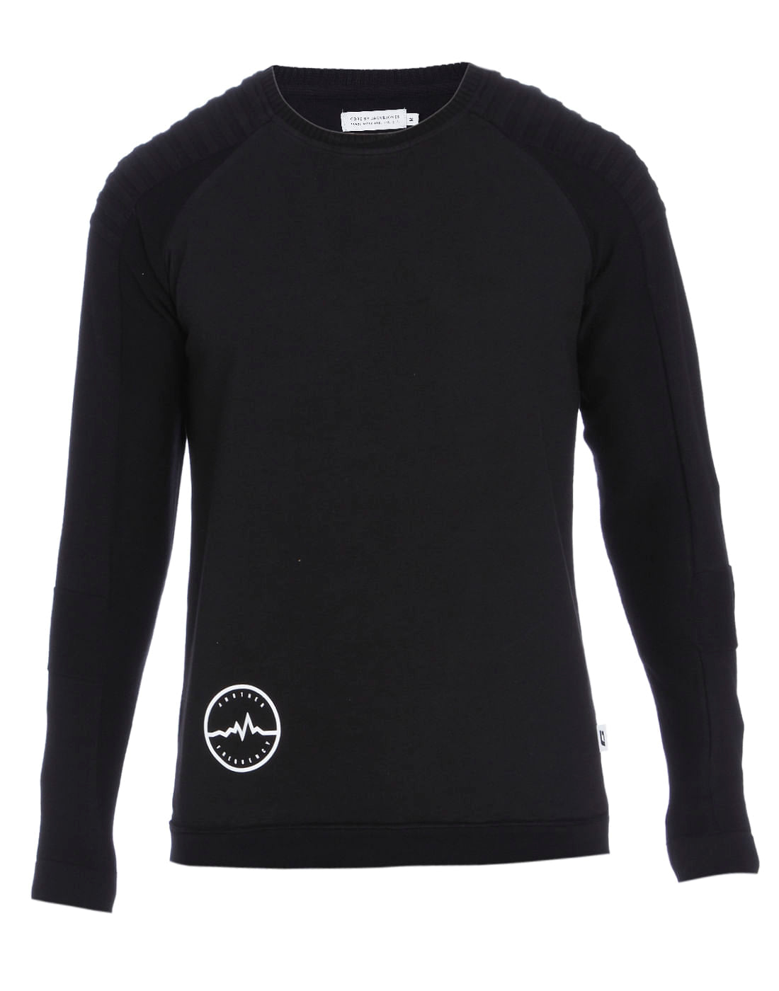 Black Text Print Pullover