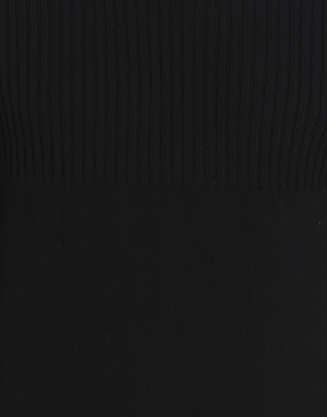 Black Shoulder Zip Knit Pullover