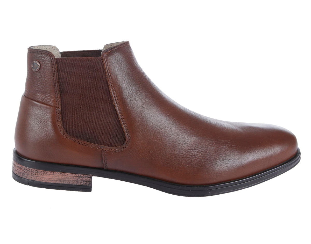 Brown Leather High Top Boots - 6