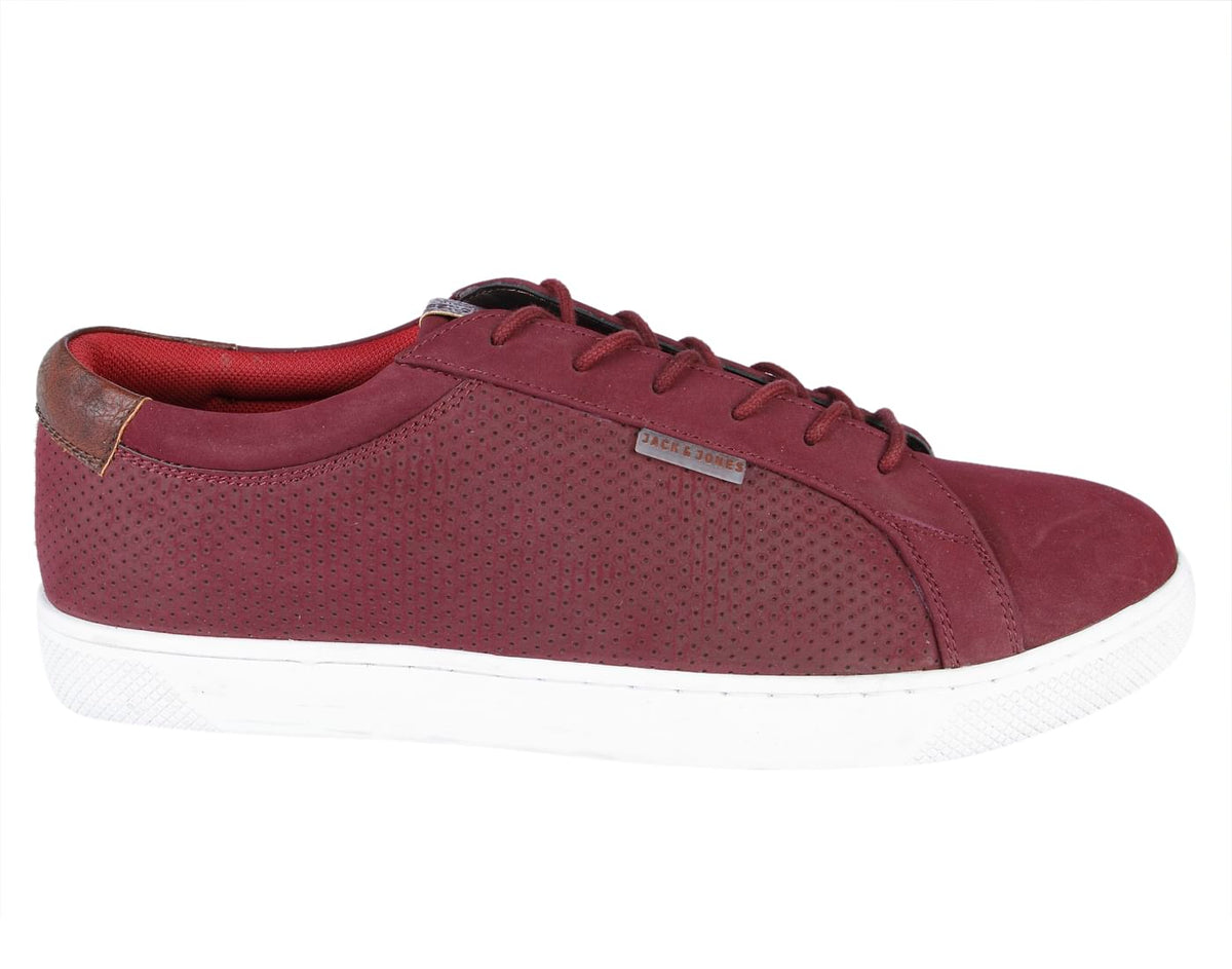 Red Synthetic Suede Sneakers - 6