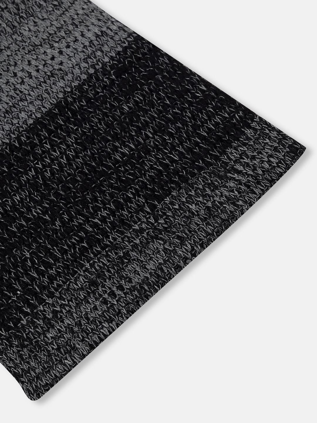 Black Knit Tube Scarf