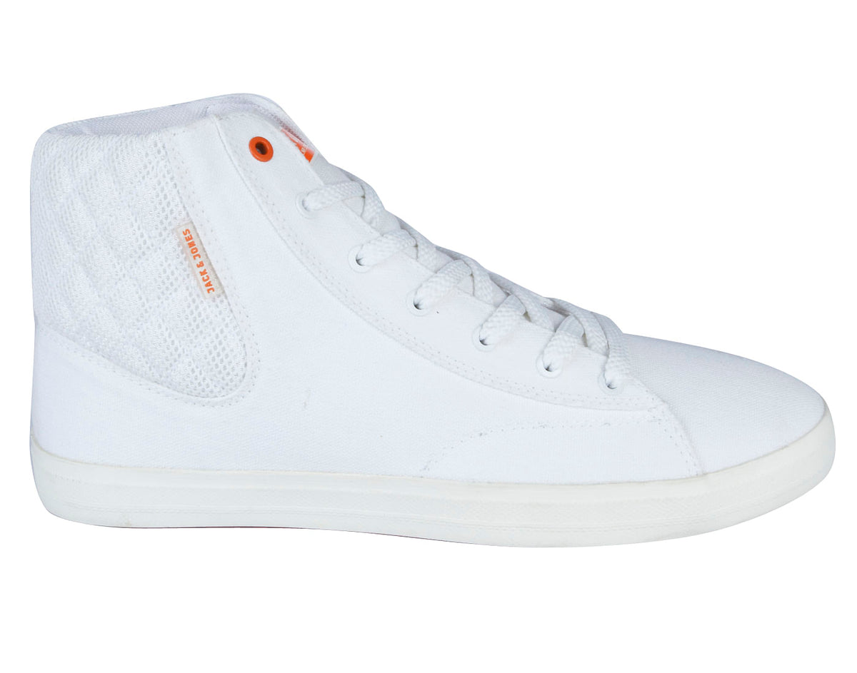 White Ankle High Sneakers - 6