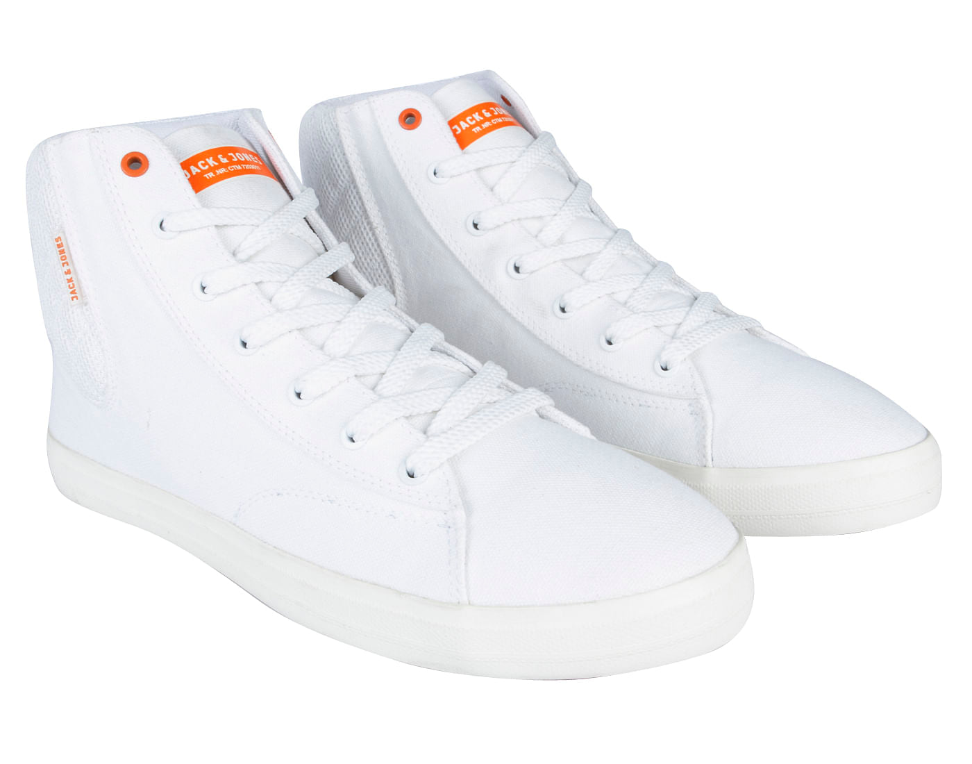 White Ankle High Sneakers