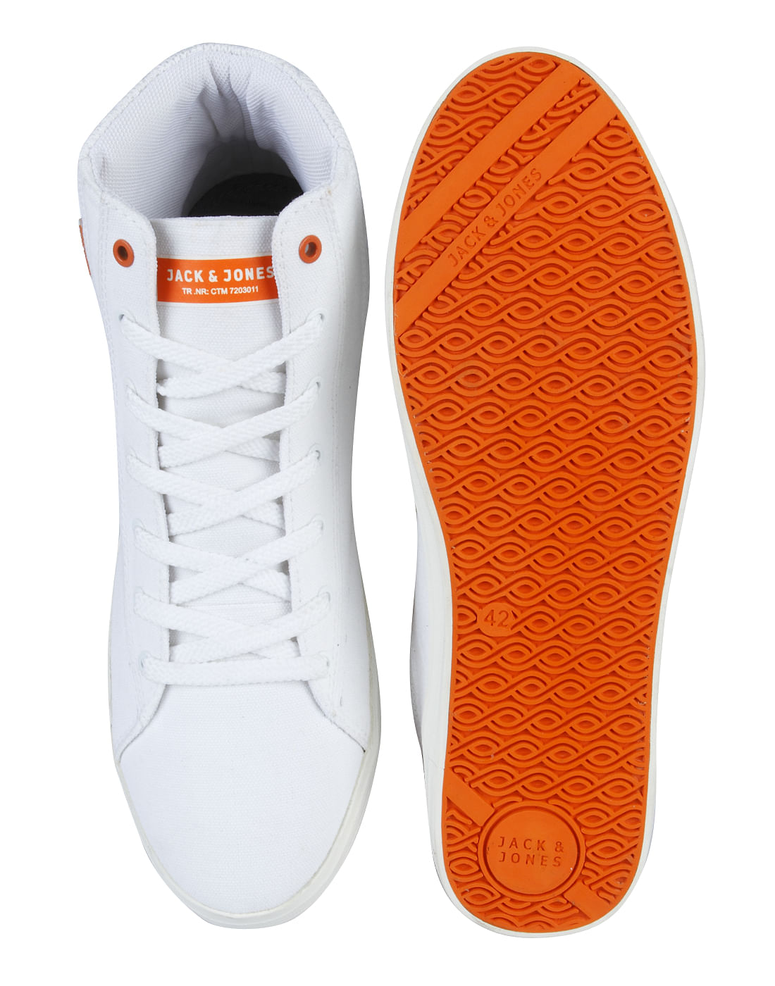 White Ankle High Sneakers