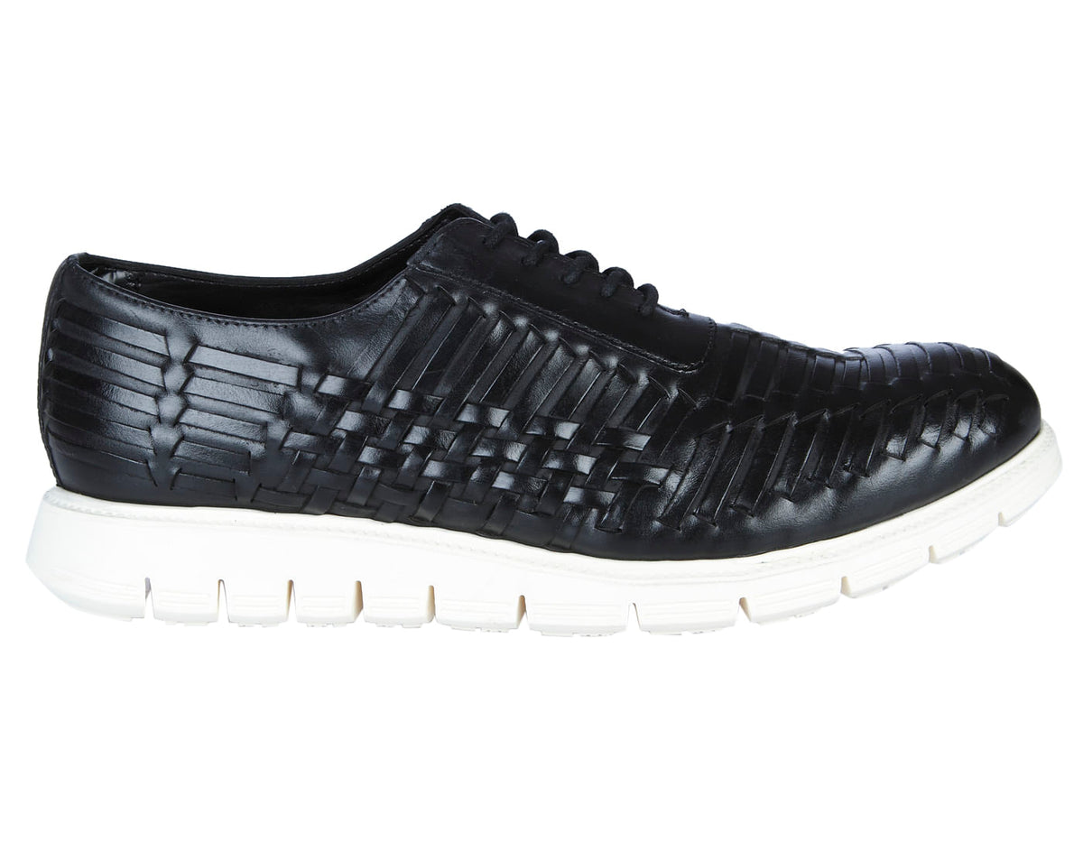 Black Self-Design Sneakers - 6