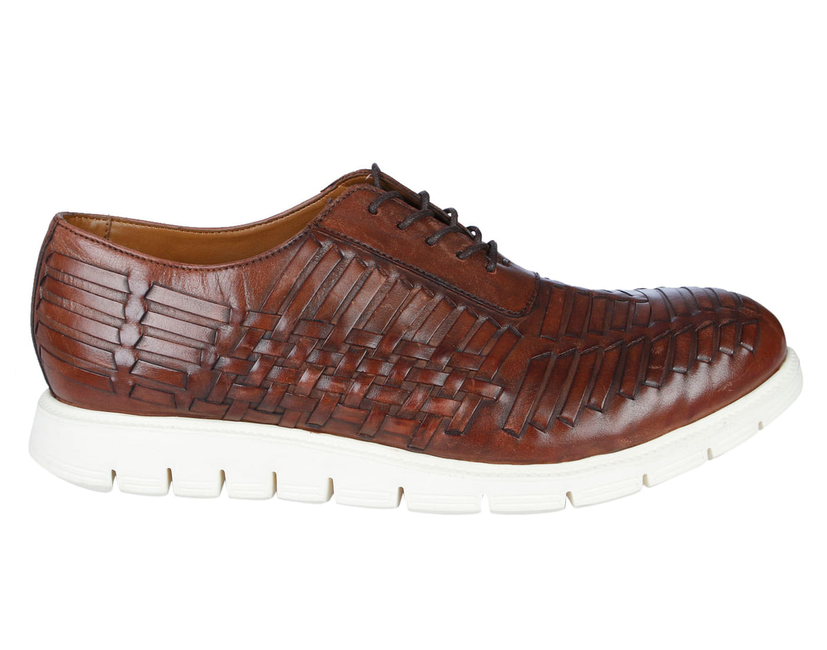 Brown Self-Design Sneakers - 6