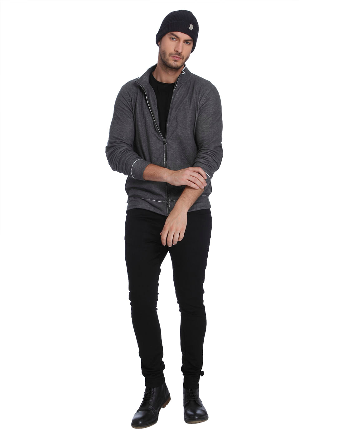 Grey Zip Up Sweatshirt