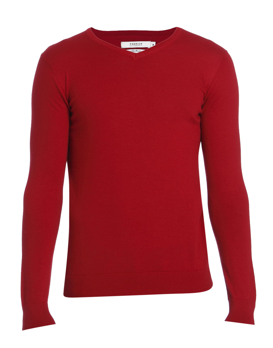 Red V Neck Pullover