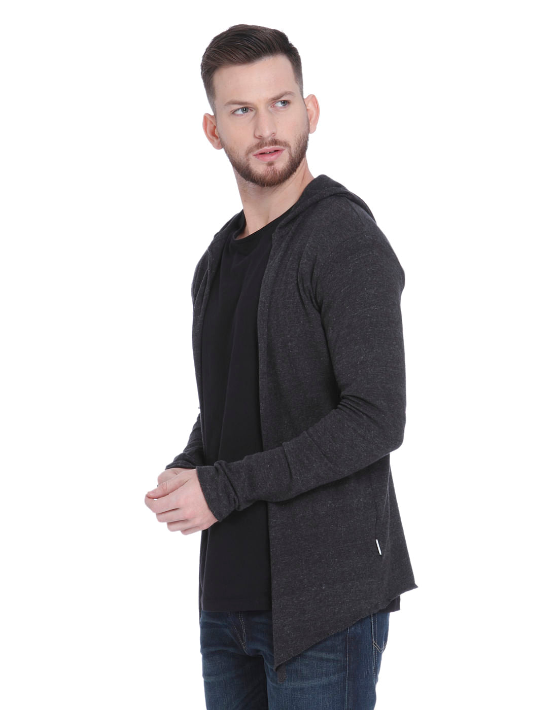 Buy Men Dark Grey Front Open Cardigan online | Jack & Jones Buy Men Dark Grey Front Open Cardigan online | Jack & Jones