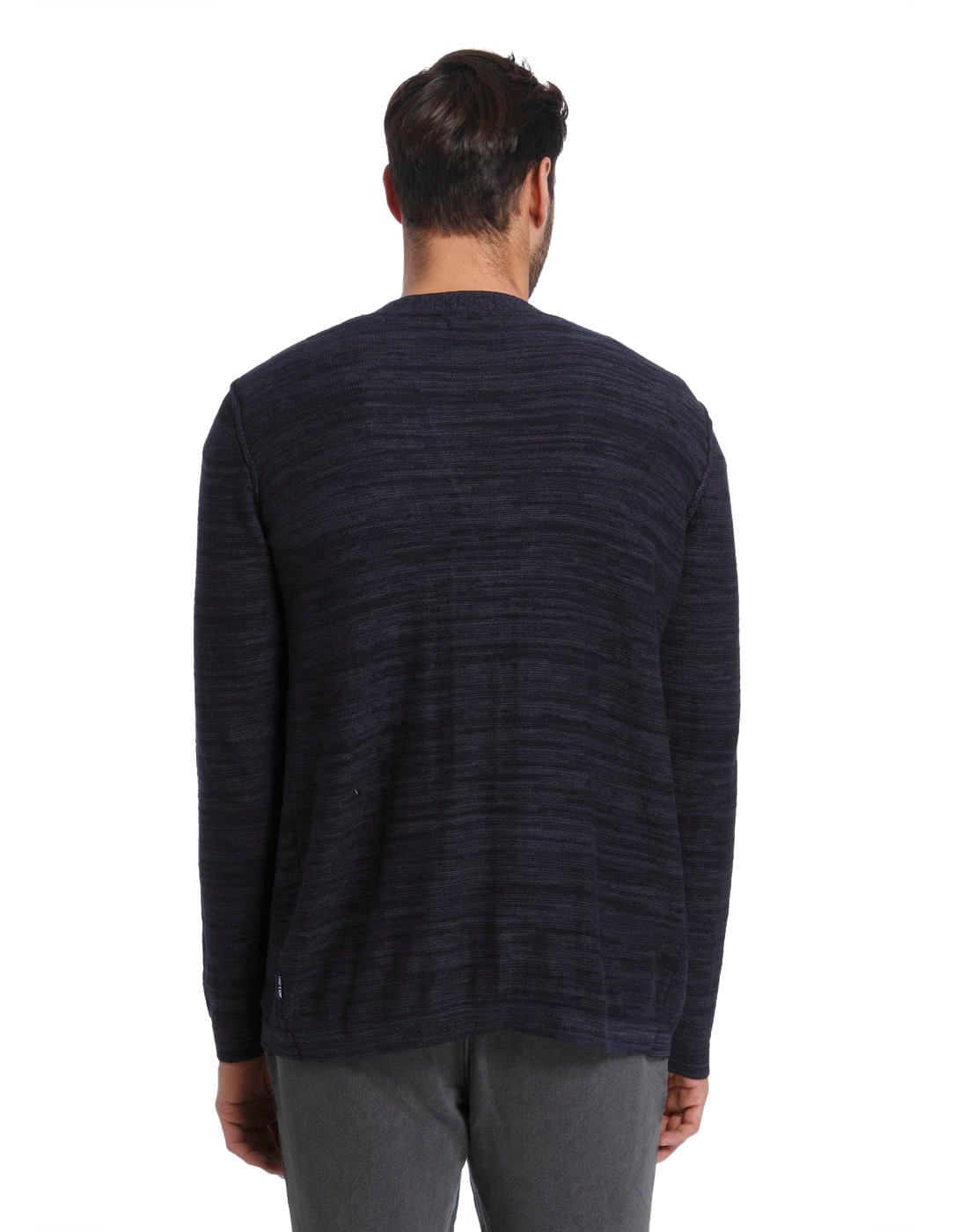 Navy Blue Front Open Cardigan