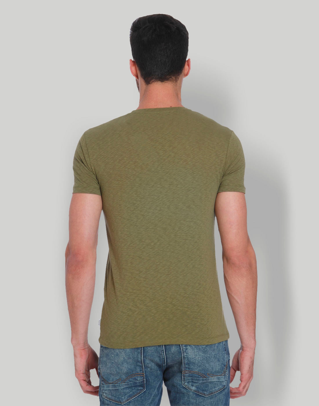 Green Graphic Print Crew Neck T-Shirt