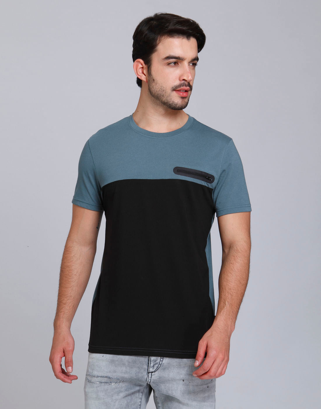 Blue Crew Neck T-Shirt - XXL