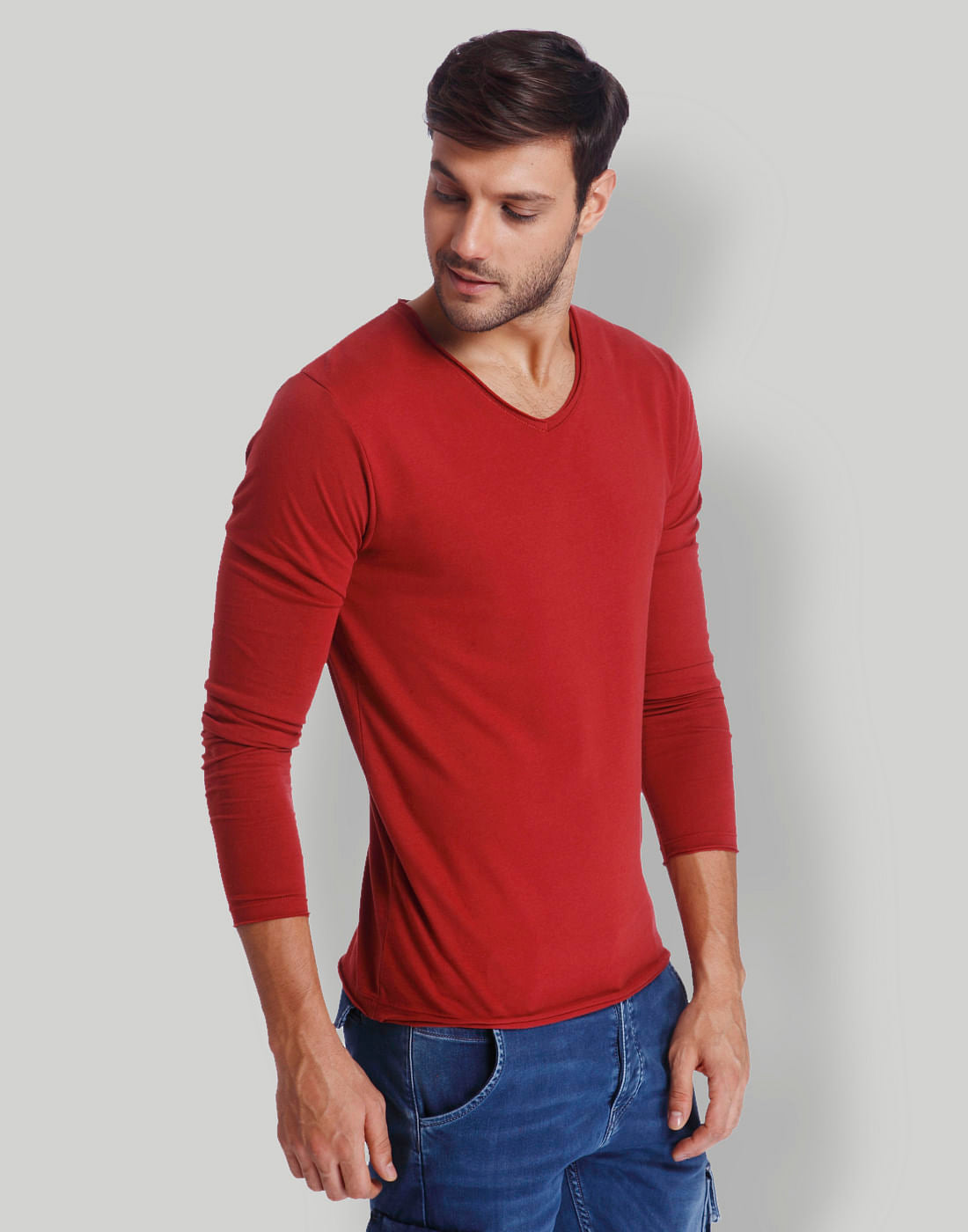 Red V-Neck T-Shirt