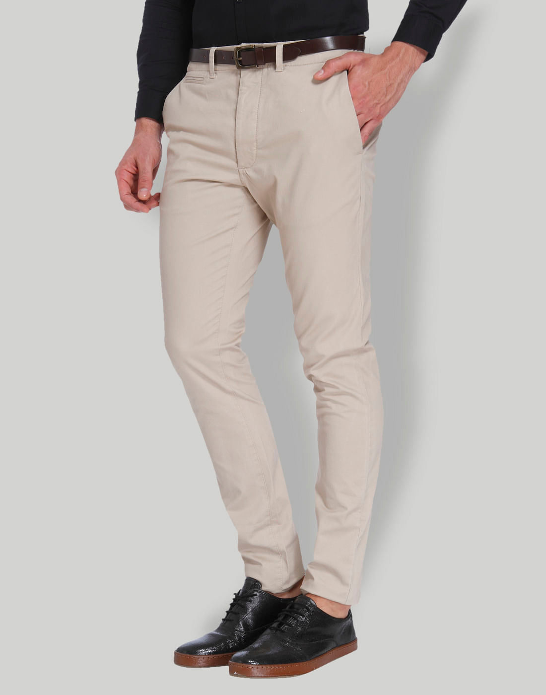 Beige Slim Fit Chinos