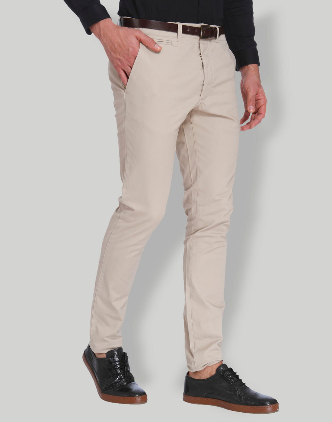 Beige Slim Fit Chinos