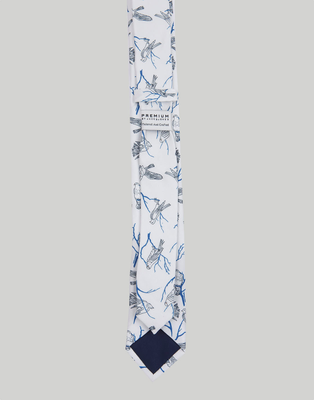 White Printed Tie