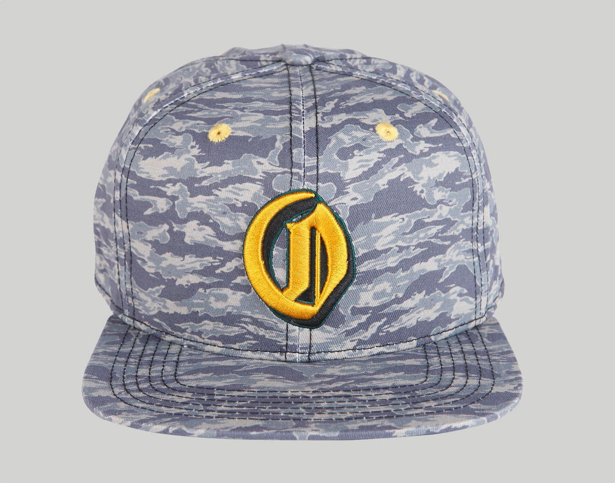 Green Abstract Print Snapback Cap - ONE