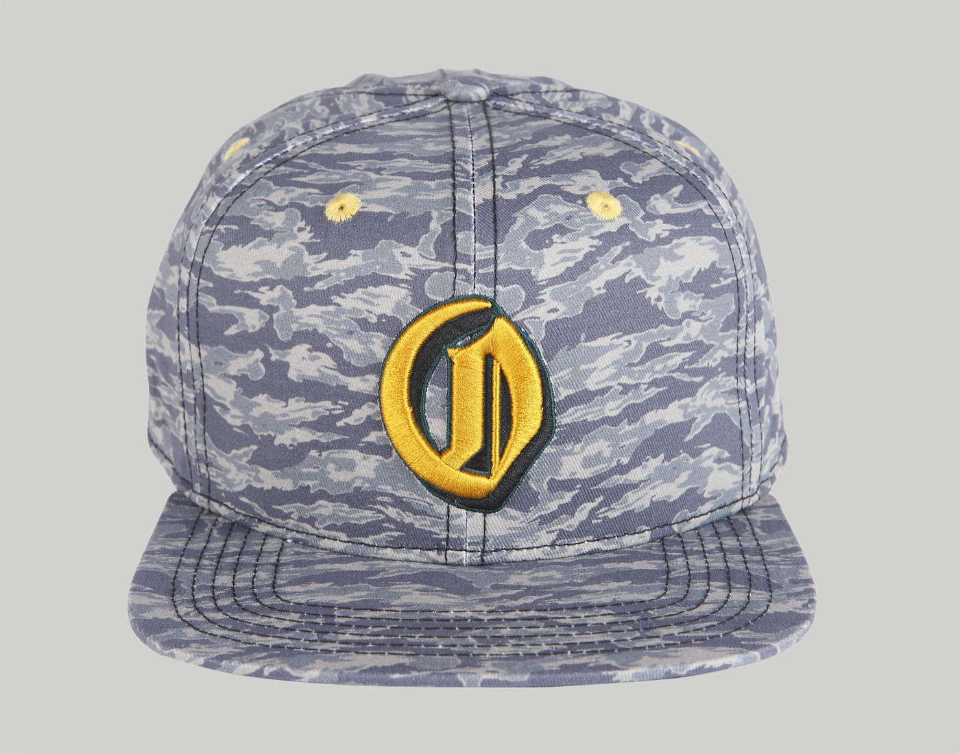 Green Abstract Print Snapback Cap