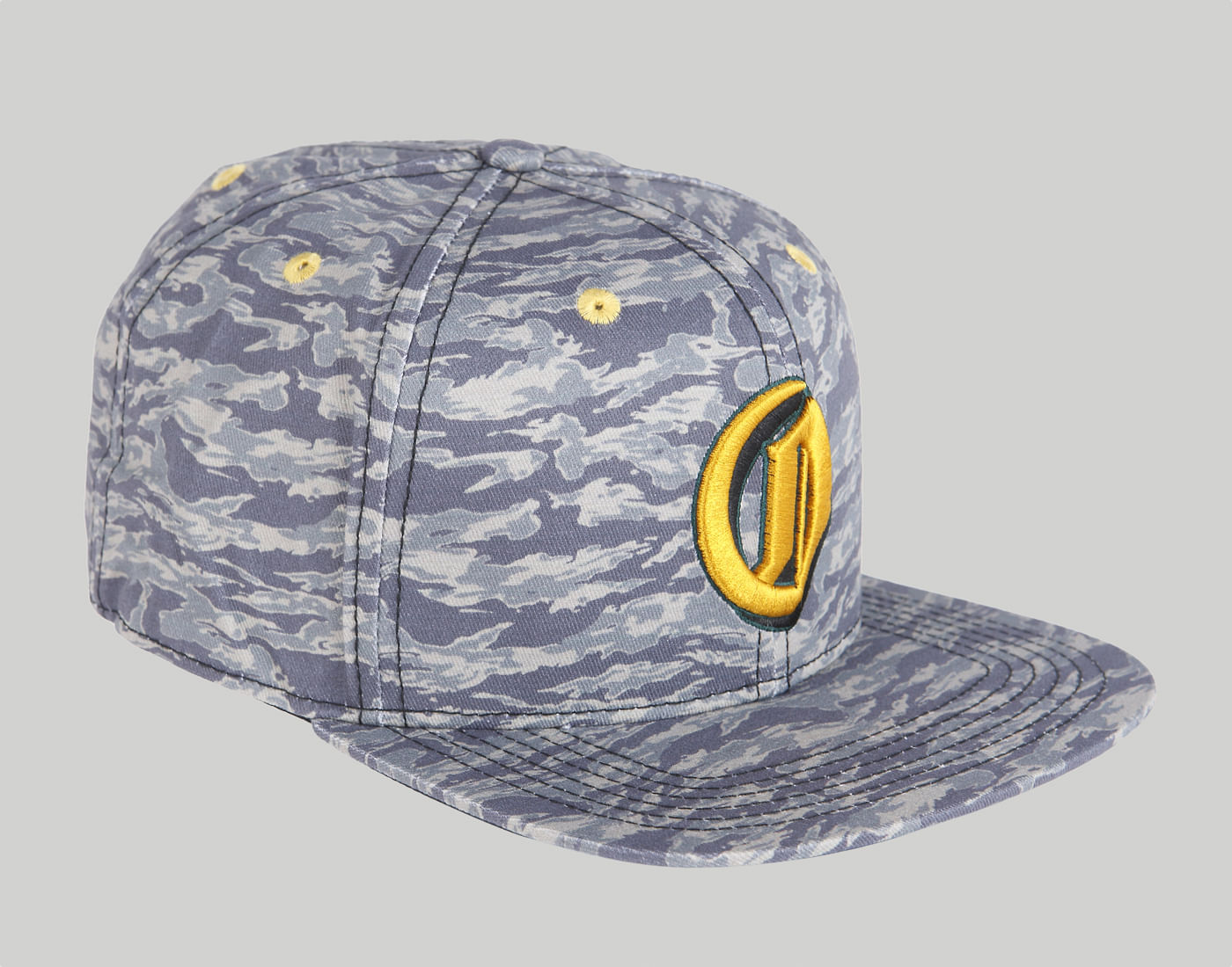 Green Abstract Print Snapback Cap