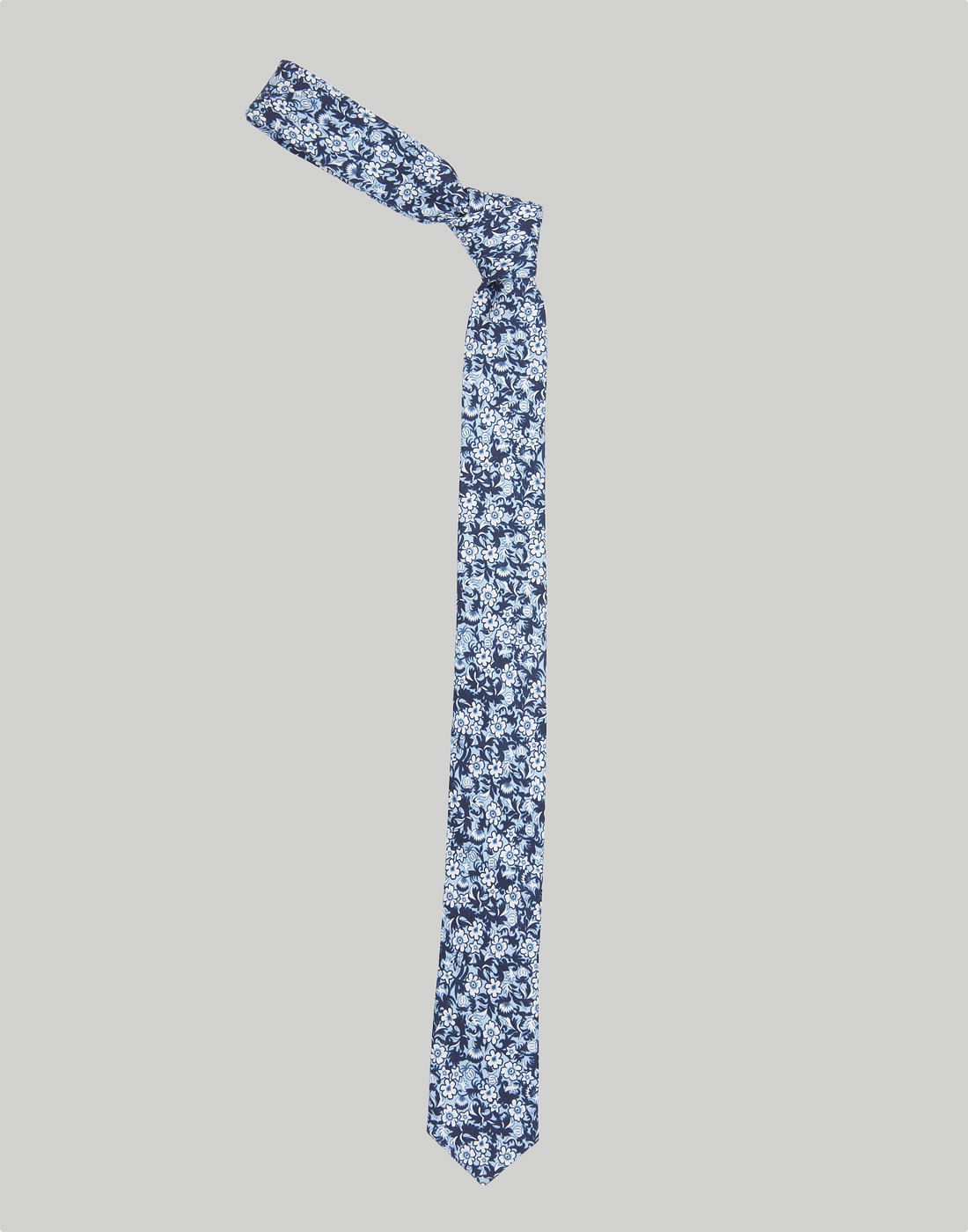 Blue Floral Tie - ONE