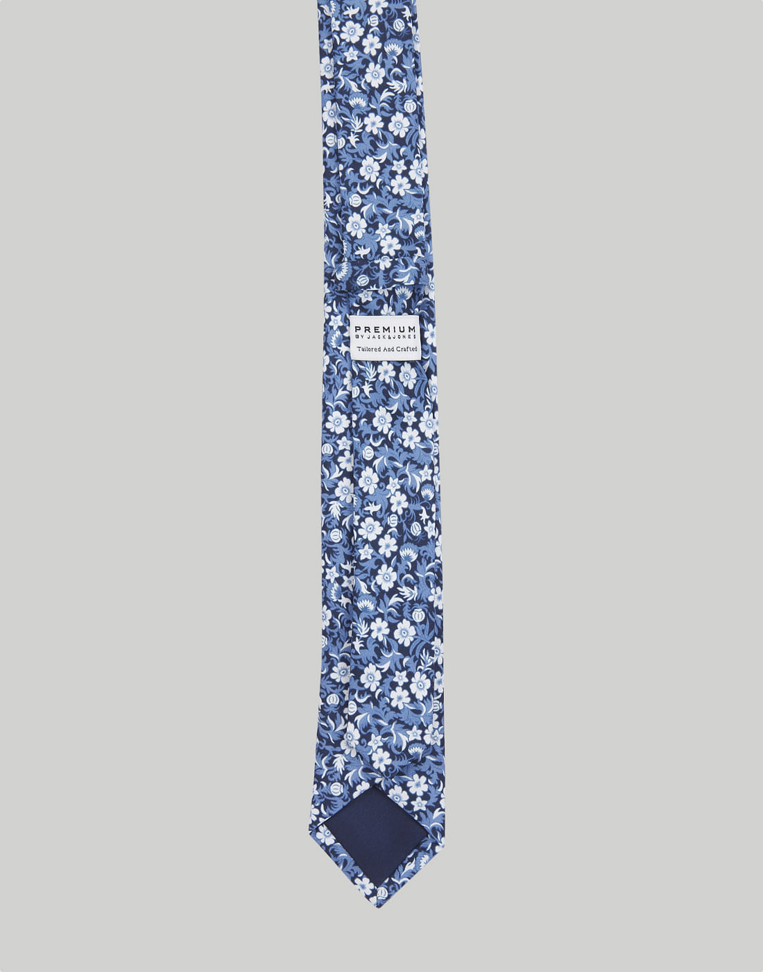Blue Floral Print Tie