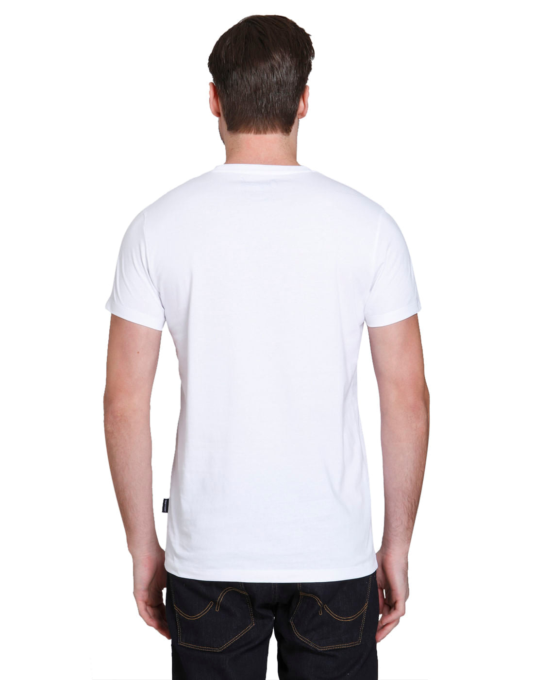 White Text Print Crew Neck T-Shirt