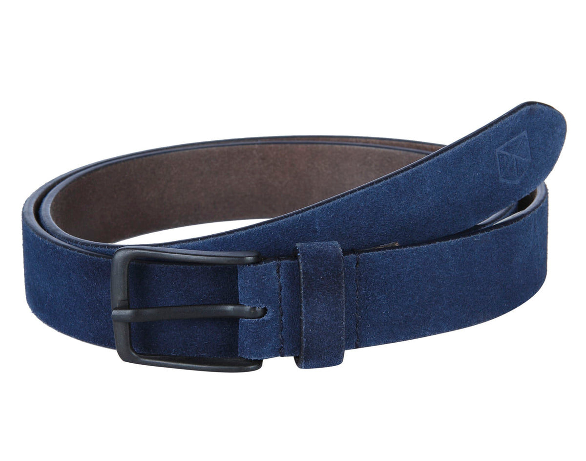 Navy Blue Suede Belt - 32