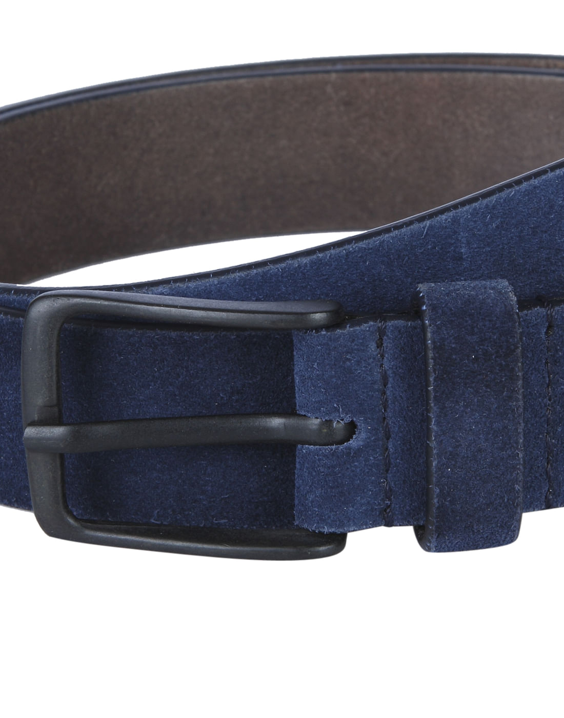 Navy Blue Suede Belt