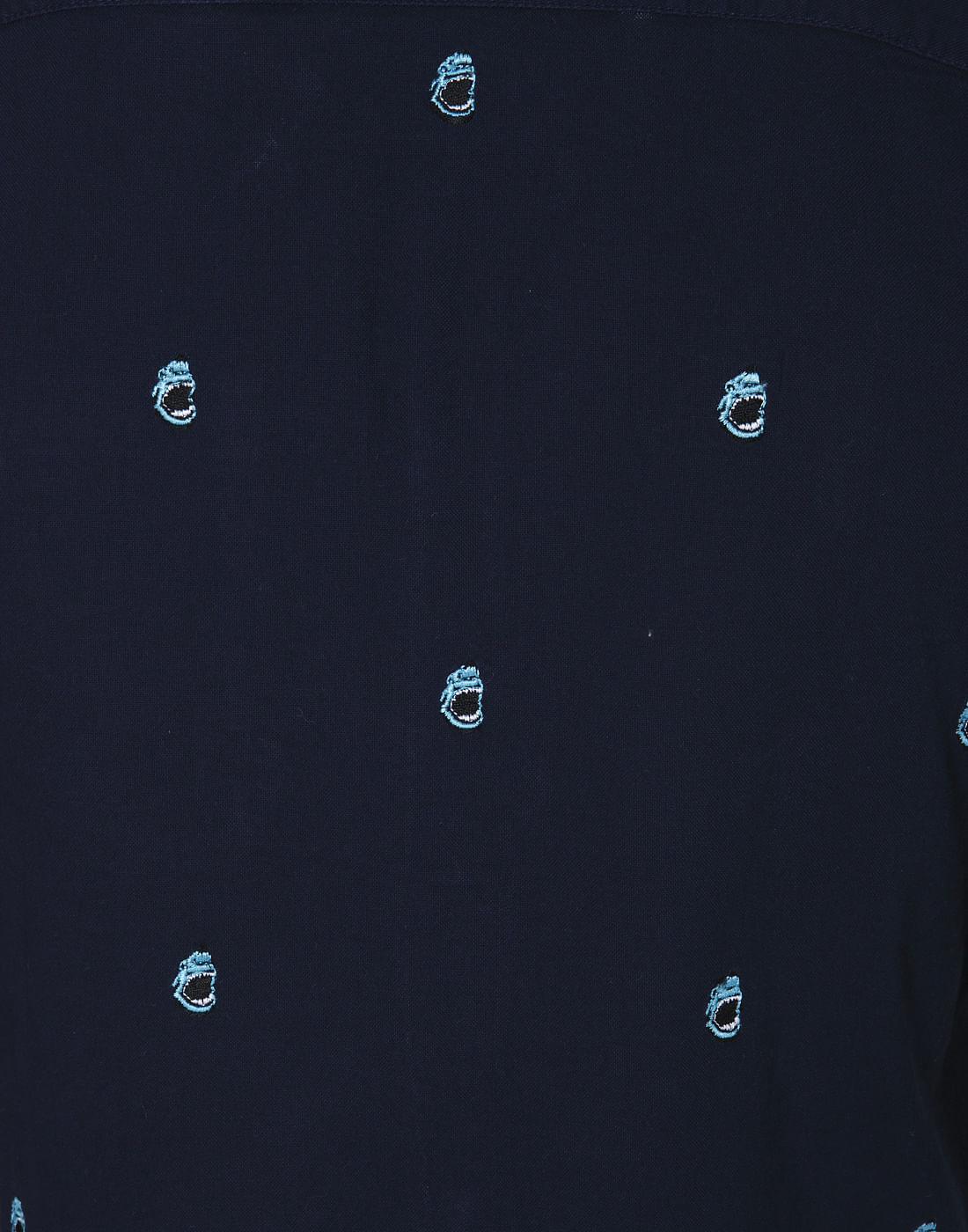 Blue All Over Print Full Sleeves Shirt