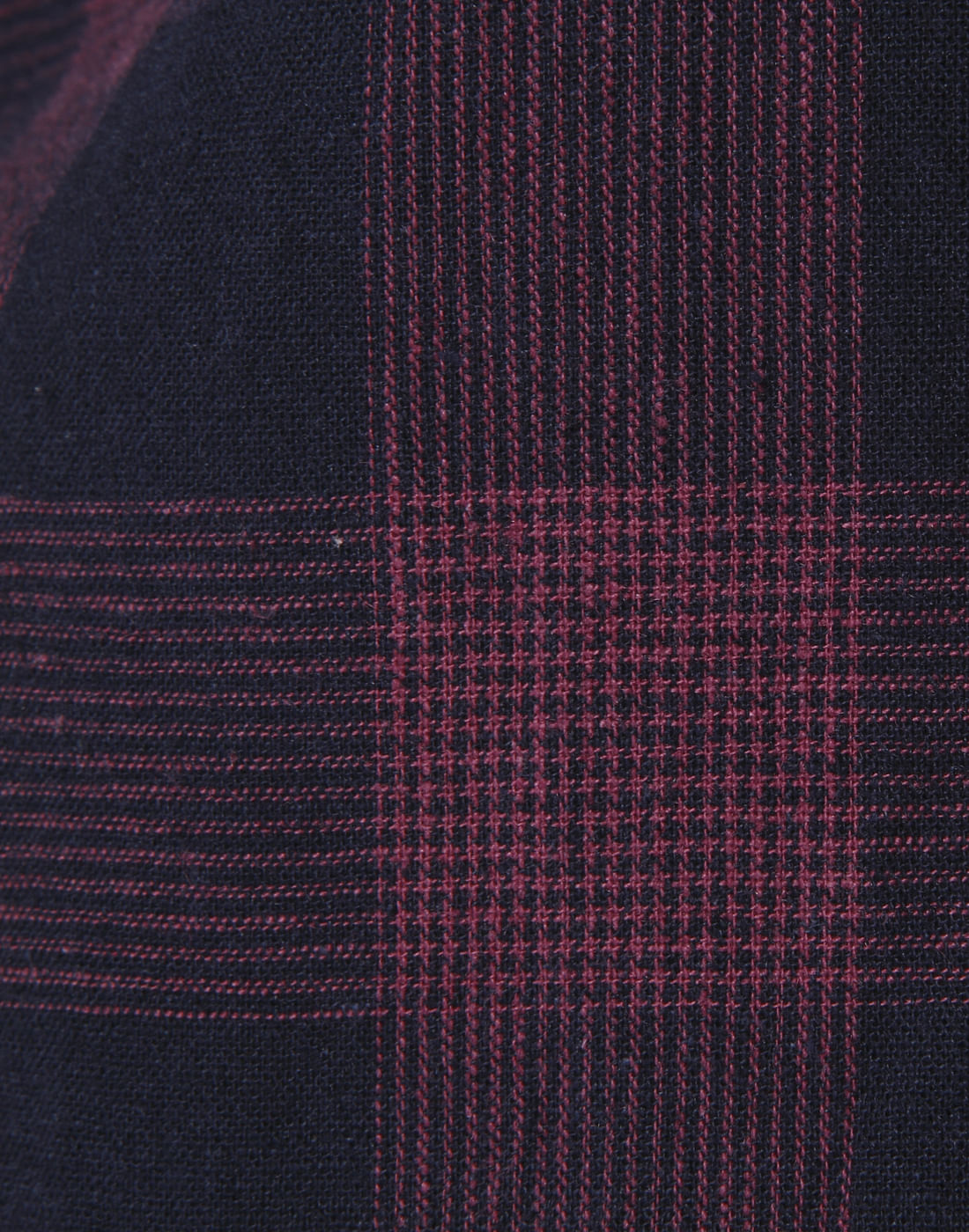 Navy Blue Check Full Sleeves Shirt