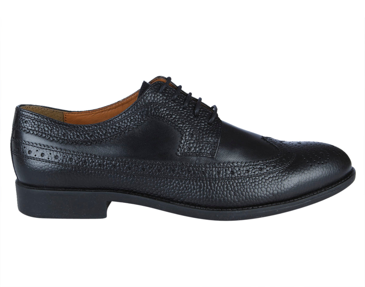 Black Leather Oxford Shoes - 6