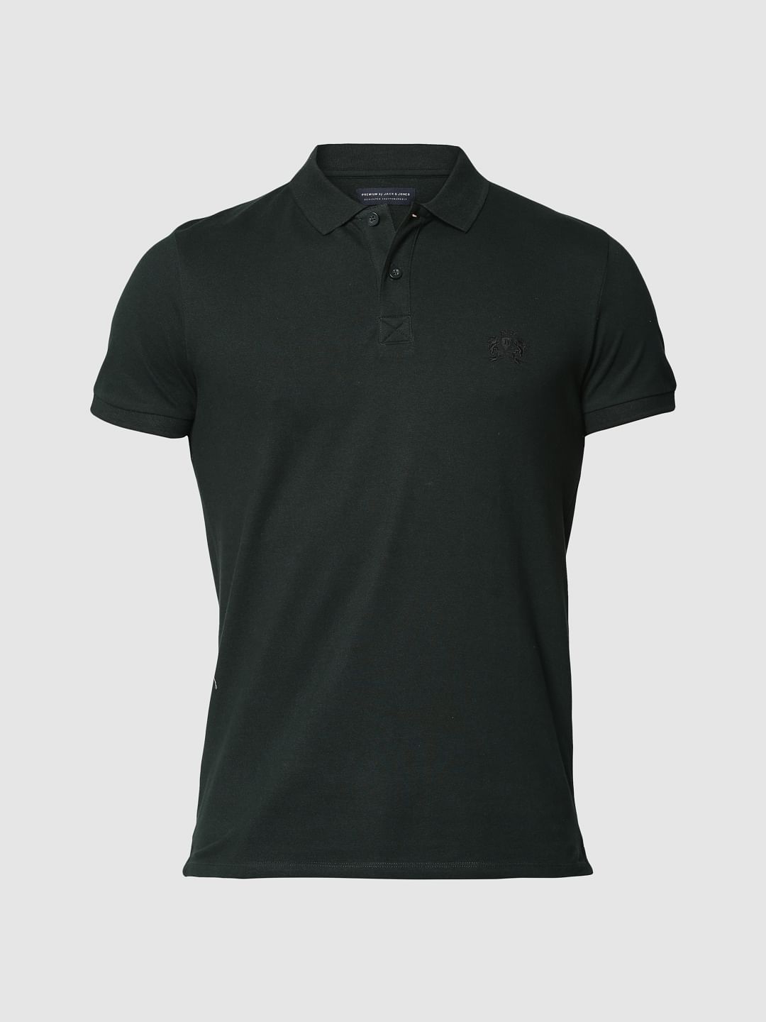 Dark Green Polo Neck T-Shirt