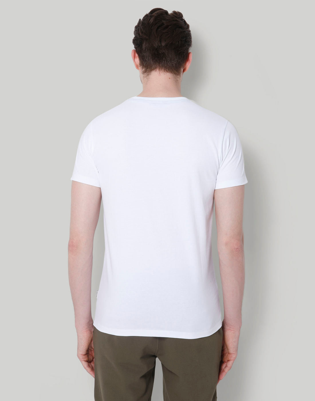 White Graphic Print Crew Neck T-Shirt