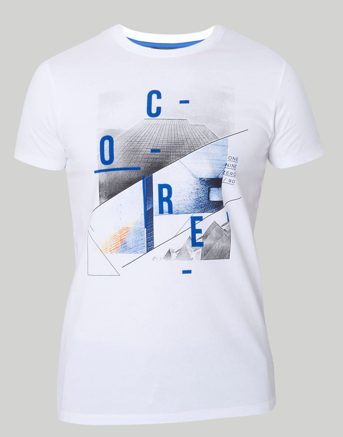White Graphic Print Crew Neck T-Shirt