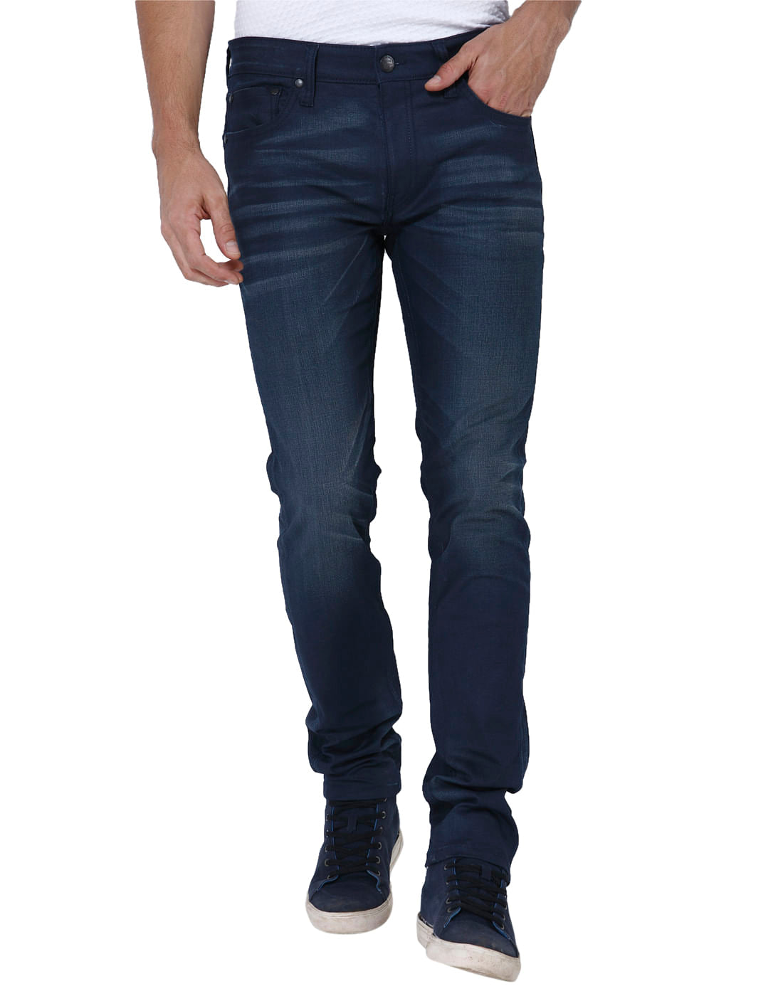 Dark Blue Washed Ben Skinny Jeans - 28/32