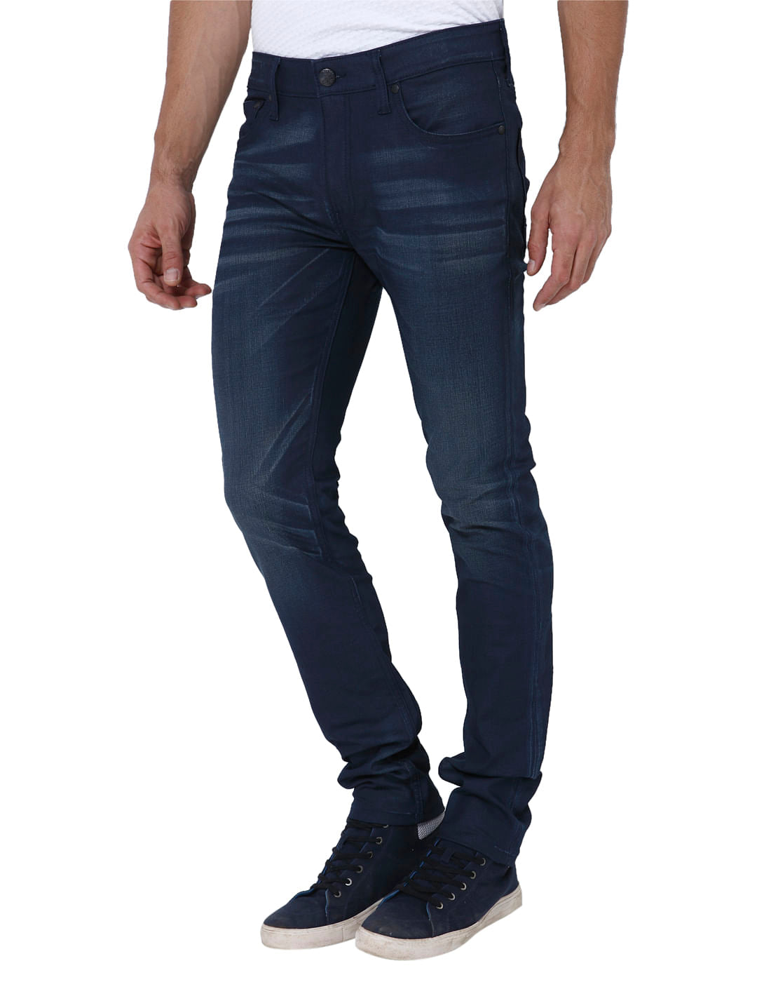 Dark Blue Washed Ben Skinny Jeans