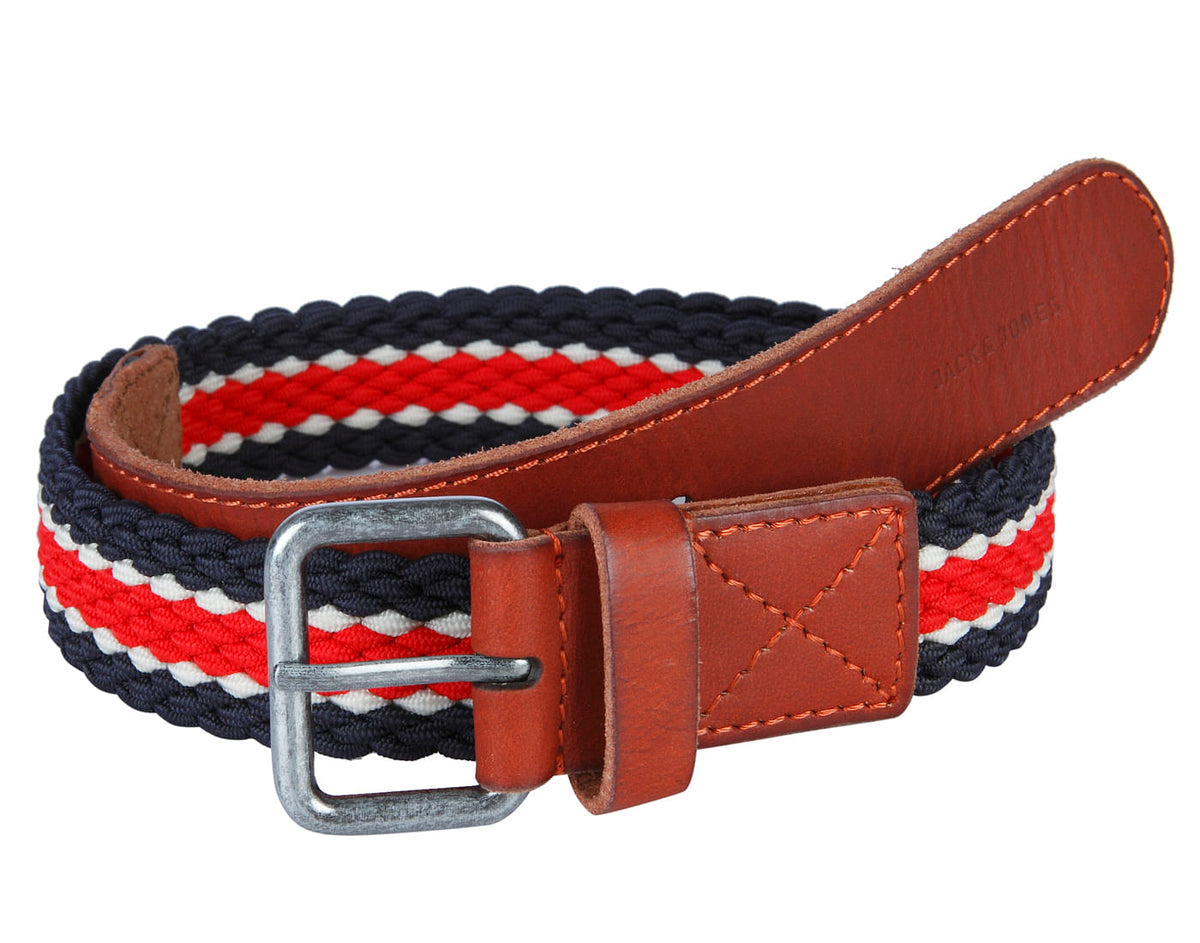 Red Colourblocked Belt - 32