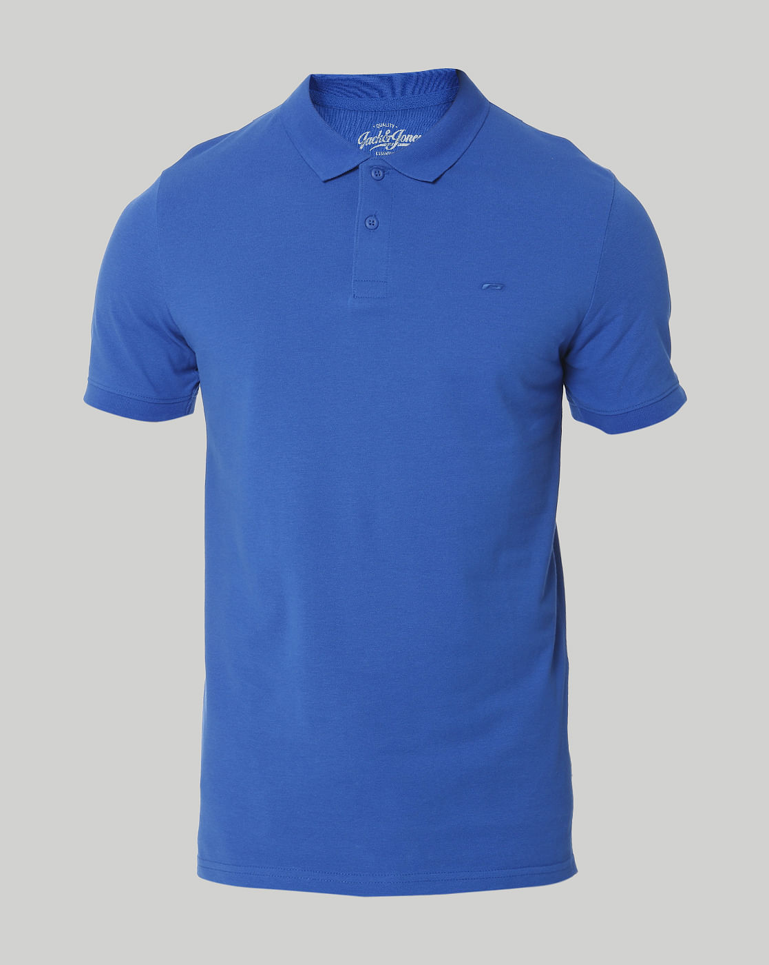 Blue Polo Neck T-Shirt